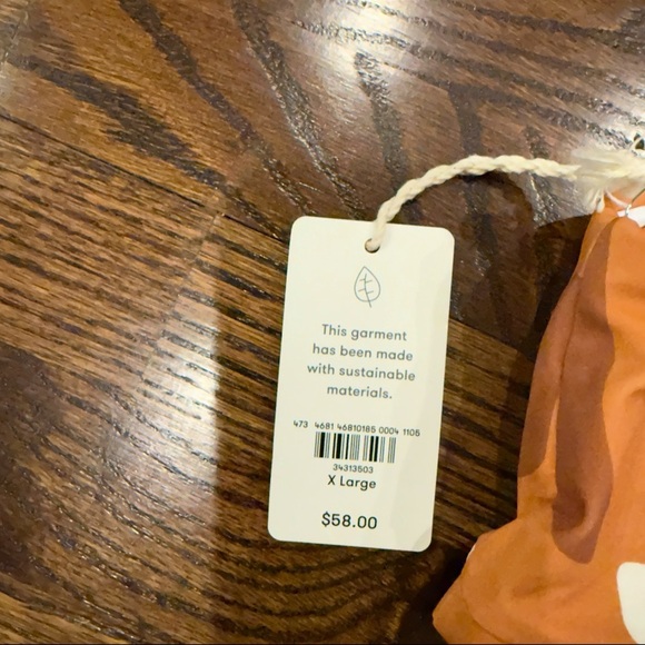 NWT UpWest Orange and White Women's Swim Top Size XL - Picture 3 of 4